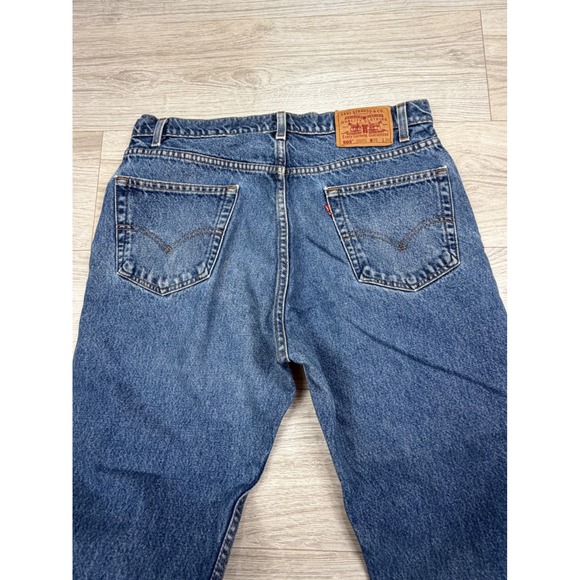 Levis 505 Regular Fit Straight Leg Jeans Mens 36x30 Blue Medium Wash Vintage 90s - Picture 9 of 9